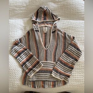 Billabong Multicolor Striped V-Neck Sweater